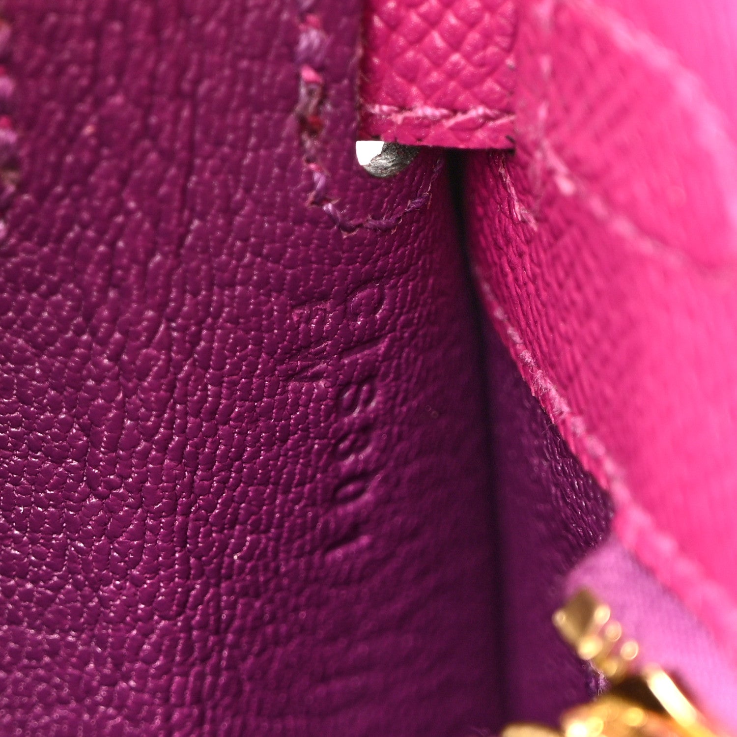 Hermes Epsom Horseshoe Kelly Sellier 25 Rose Pourpre Anemone 7 of 15