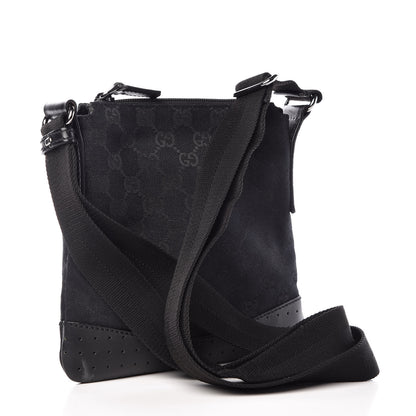 Gucci Monogram Small Perforated Messenger Black 3 of 11
