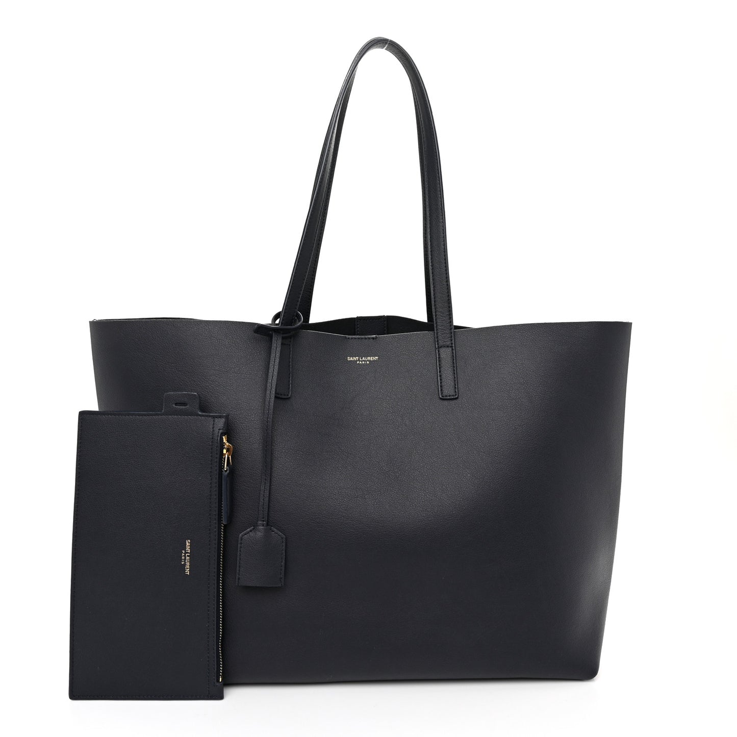 Calfskin Large Shopping Tote Black