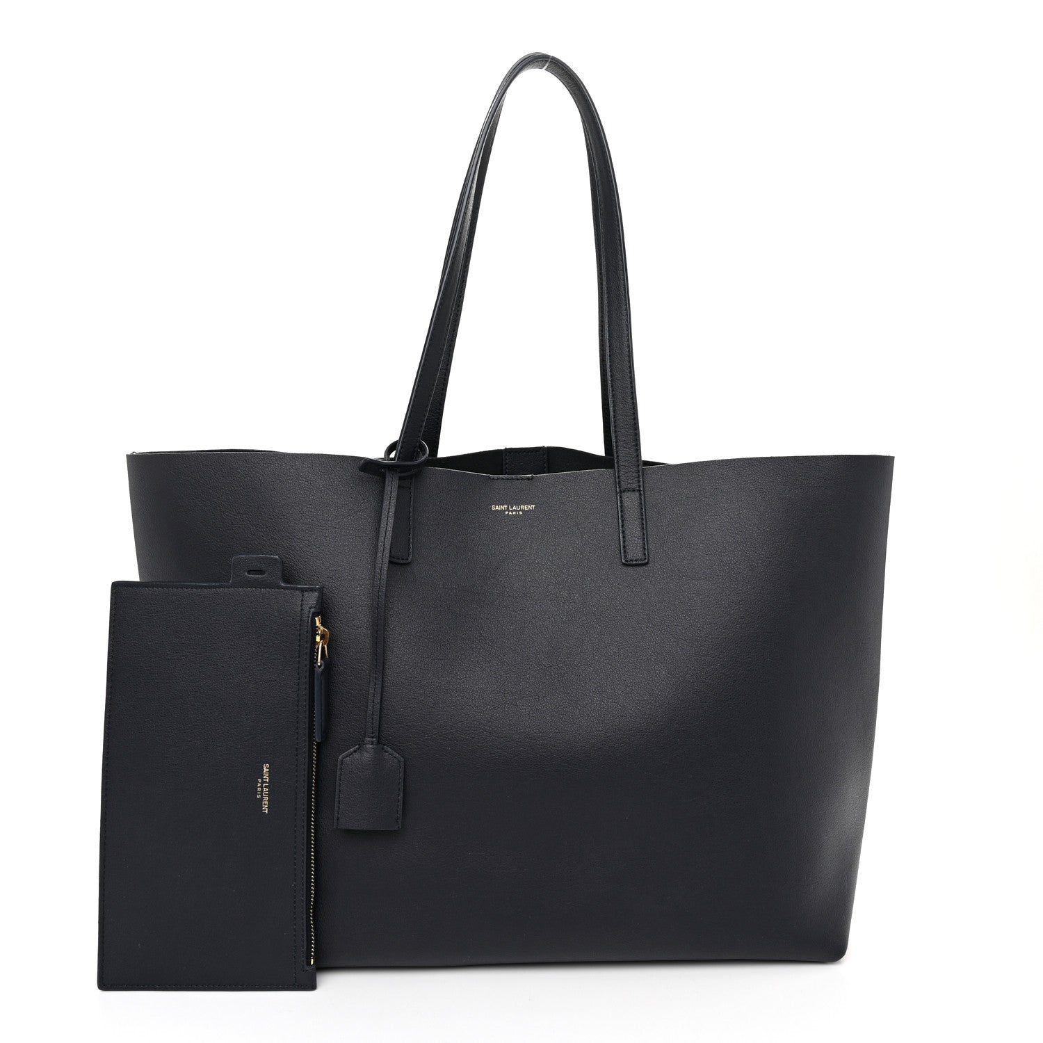 Saint Laurent Calfskin Large Shopping Tote Black 3 of 10
