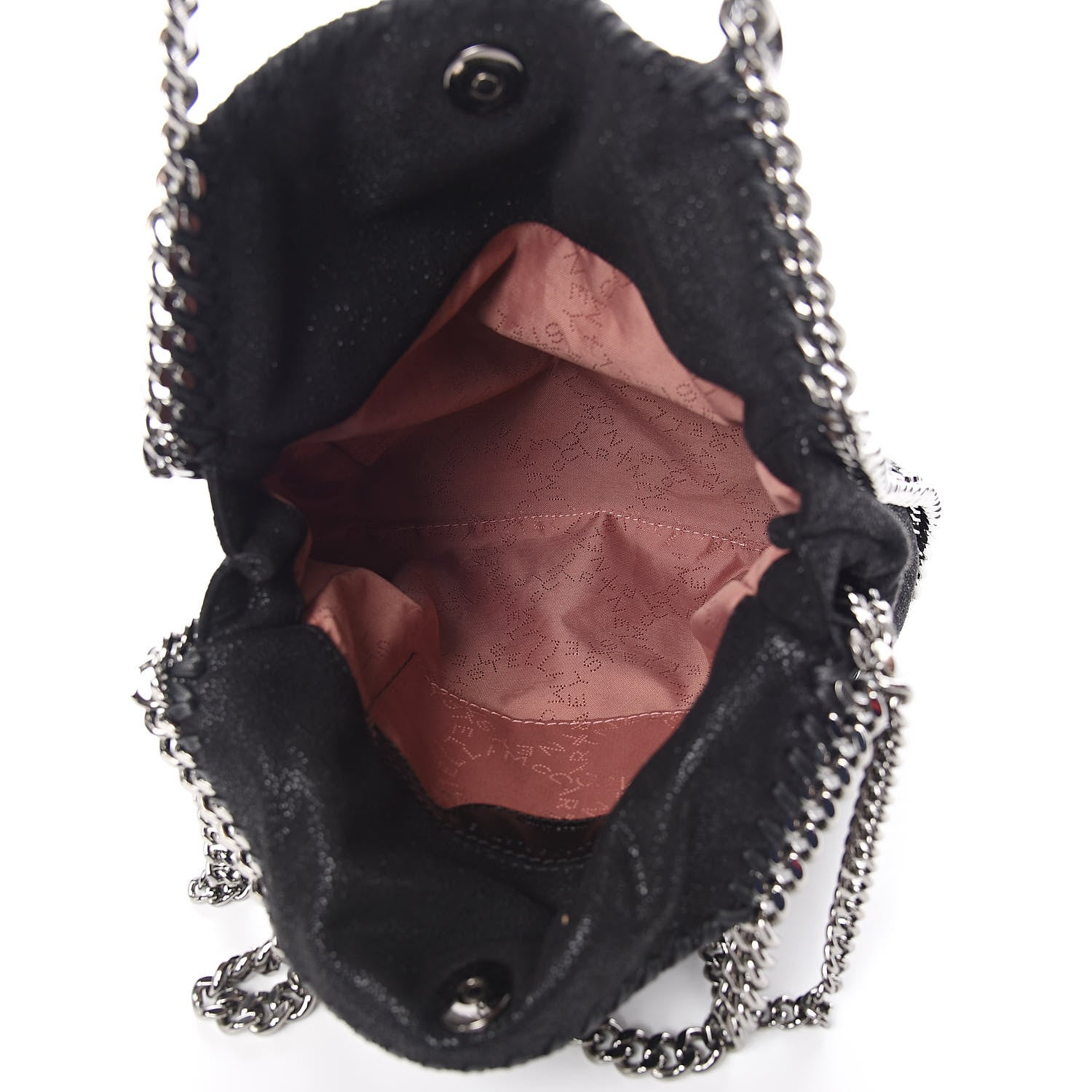 Stella McCartney Shaggy Deer Mini Falabella Fold Over Tote Black 5 of 10