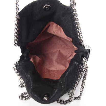 Stella McCartney Shaggy Deer Mini Falabella Fold Over Tote Black 5 of 10
