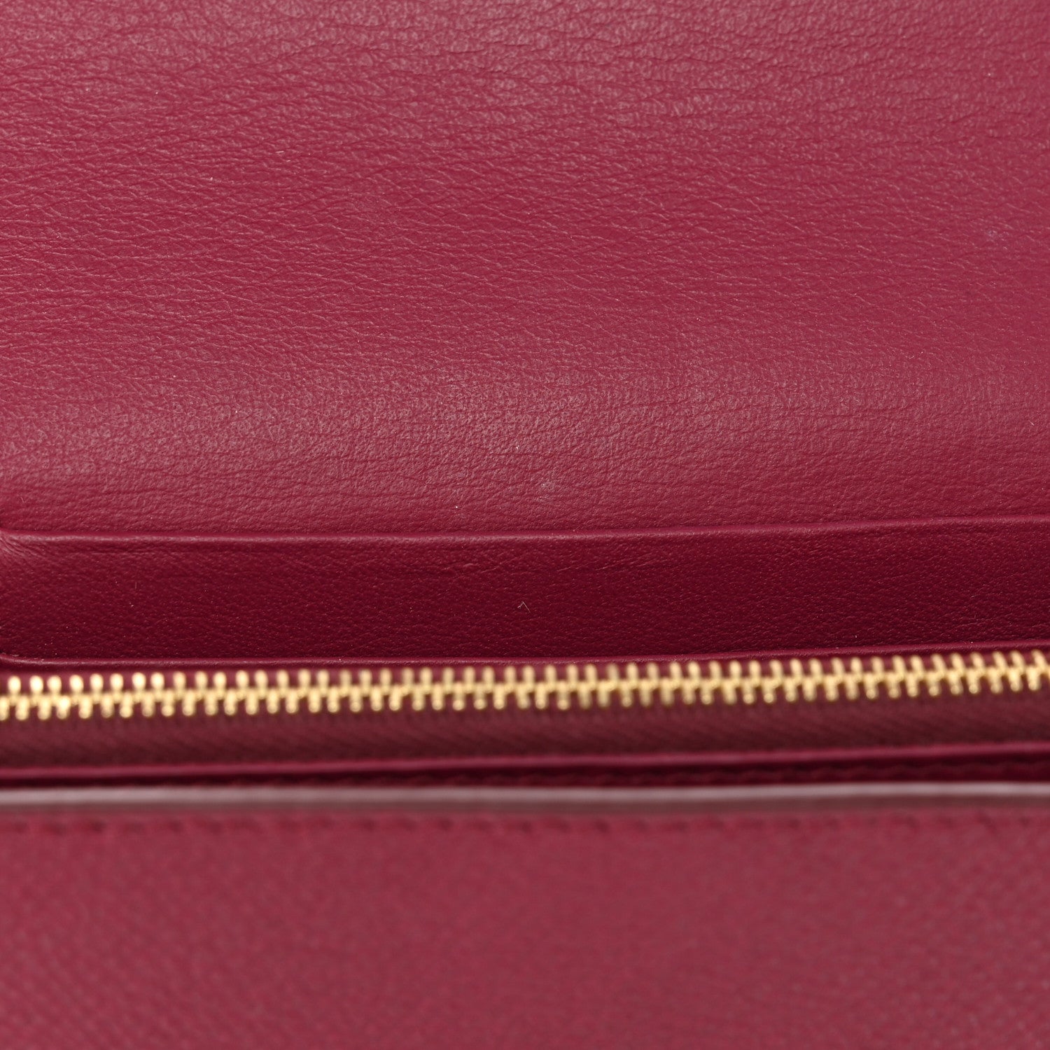 Celine Grained Calfskin Medium Trotteur Multifunction Flap Wallet Plum 8 of 15