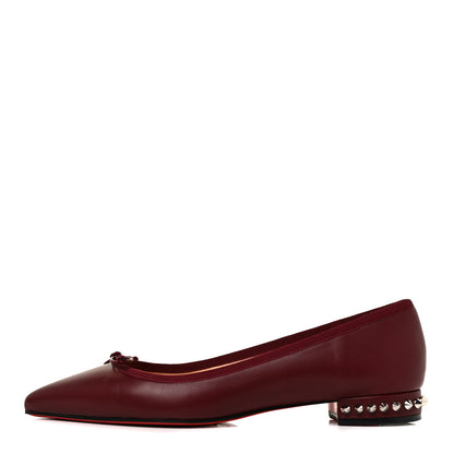 Christian Louboutin Nappa Spiked Hall Flats 39 Red 1 of 8