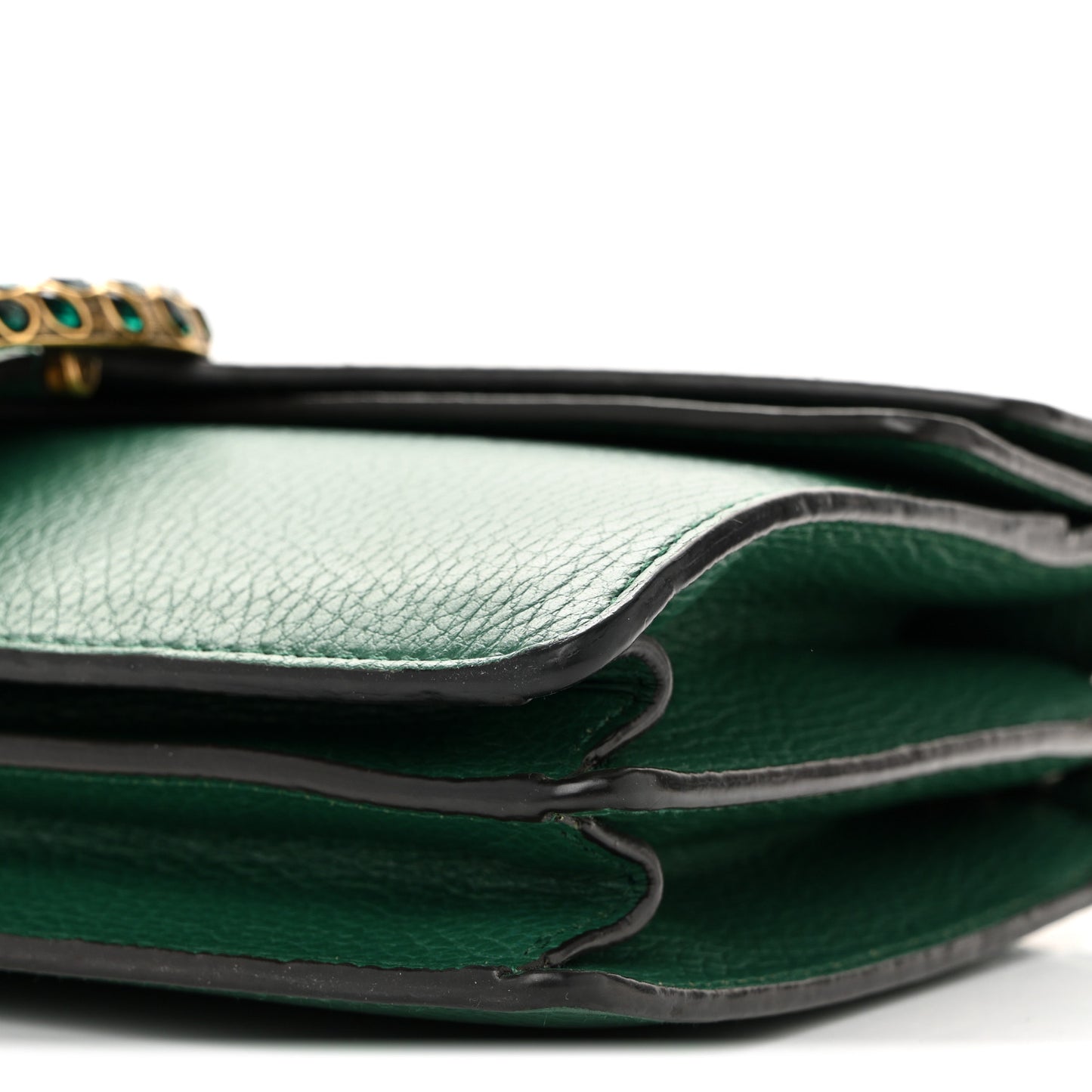 Dollar Calfskin Crystal Small Dionysus Shoulder Bag Emerald