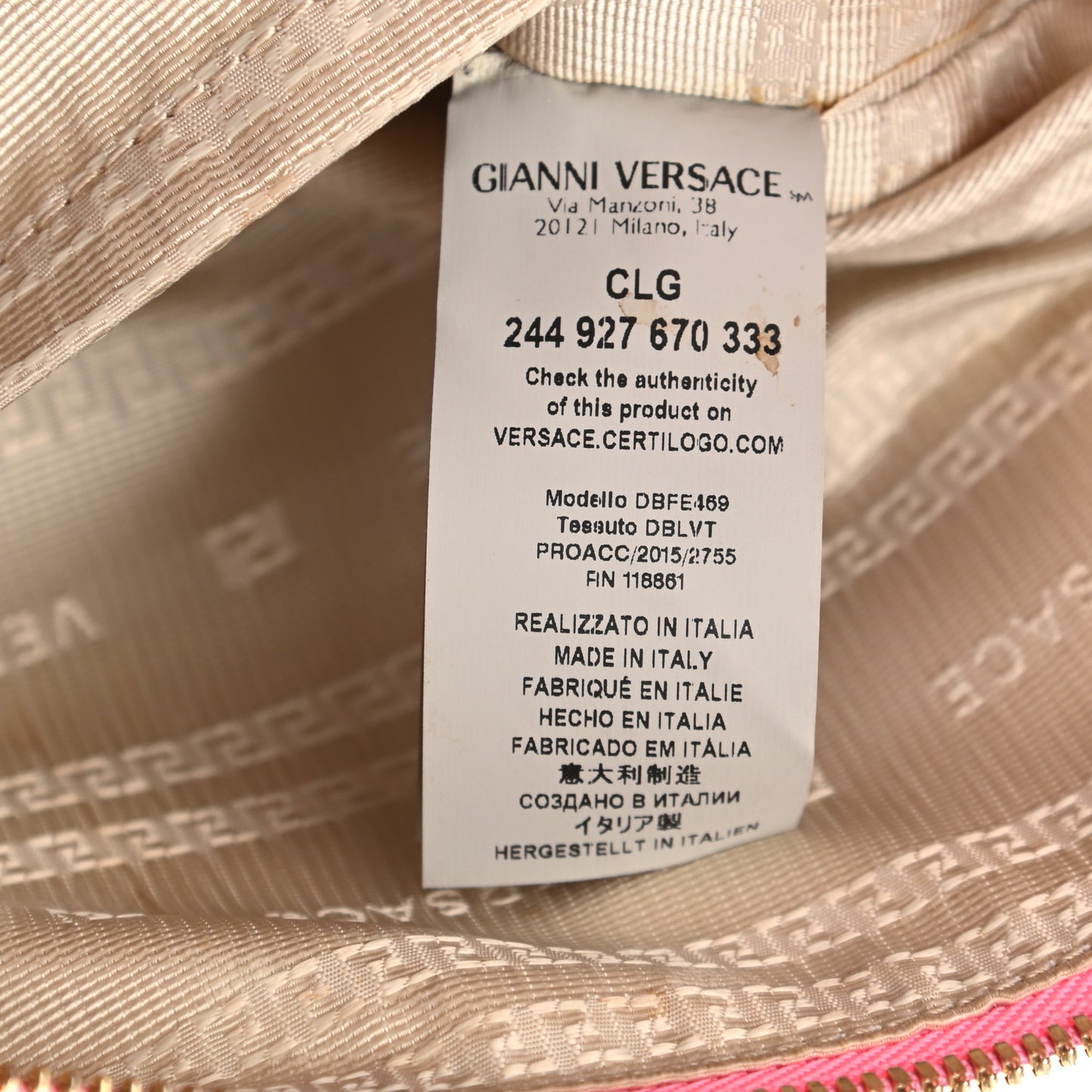 Calfskin Palazzo Duffle Bag Pink