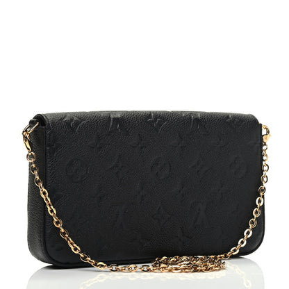 Louis Vuitton Empreinte Pochette Felicie Chain Wallet Black 4 of 11