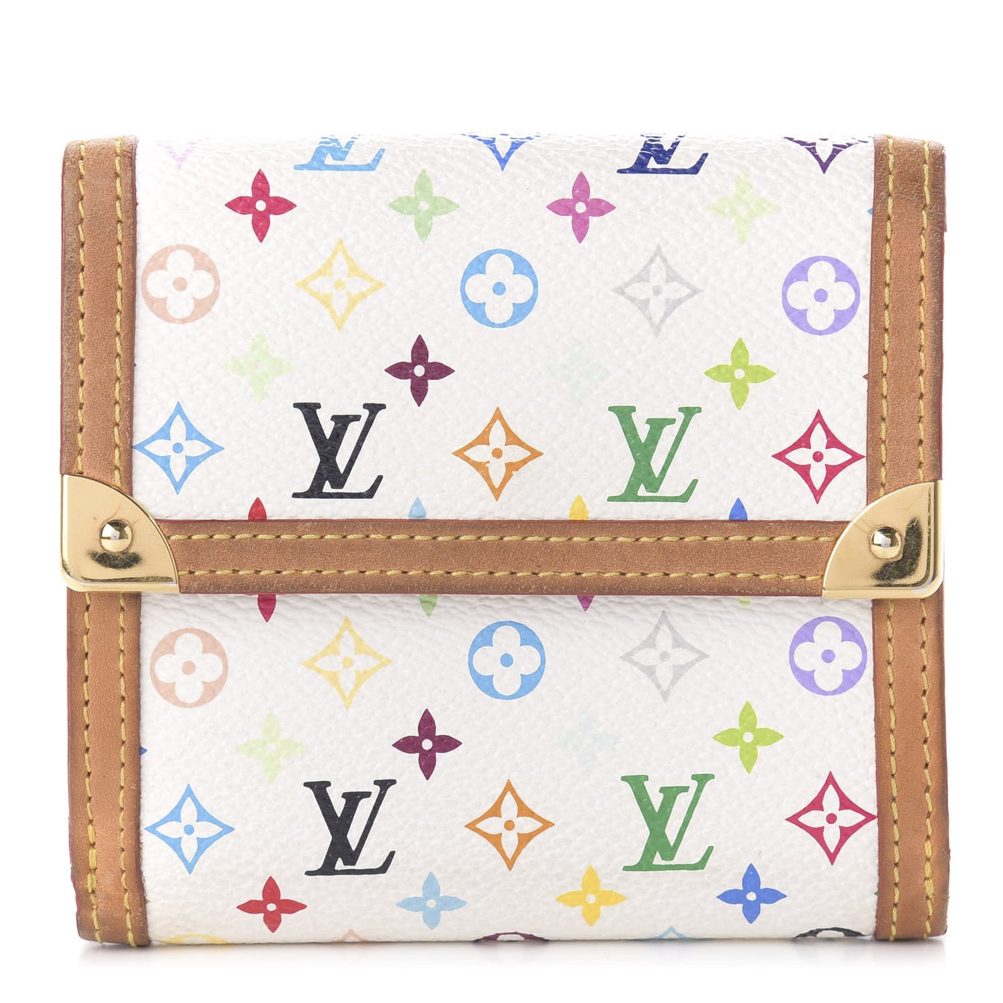 Monogram Multicolor Porte-Monnaie Billets Wallet White