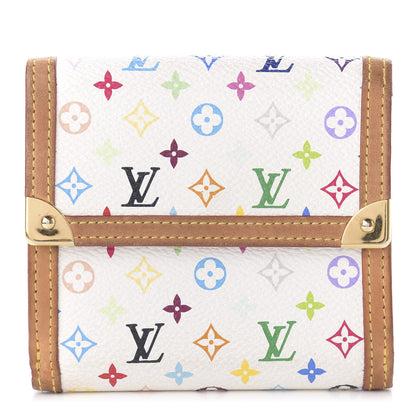 Louis Vuitton Monogram Multicolor Porte-Monnaie Billets Wallet White 1 of 10