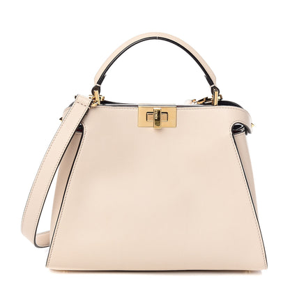 Fendi Vitello Tahiti Burro Bi-Color Medium Peekaboo Iconic Essentially Satchel Camelia Fragola Dark Blue 1 of 11