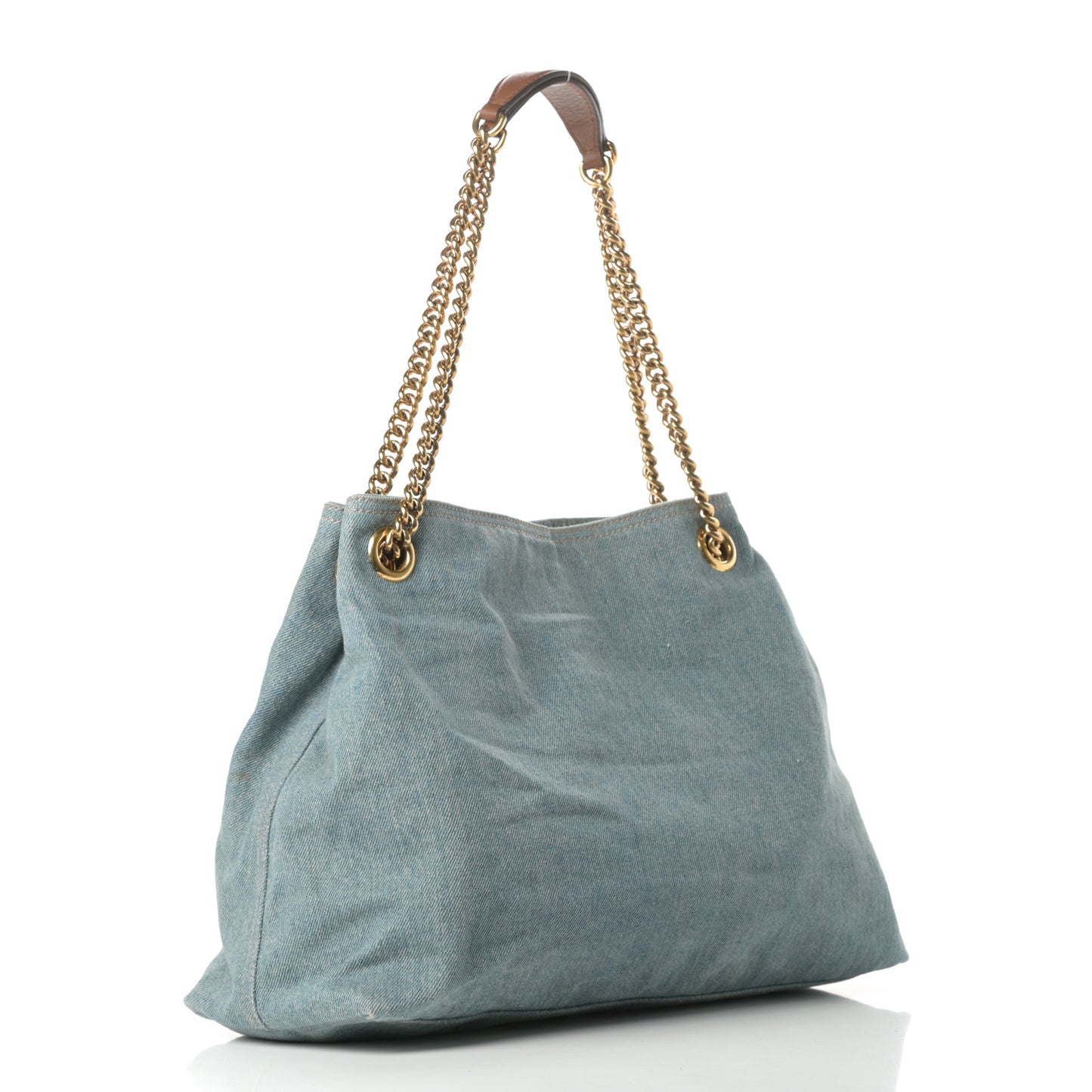 Denim Medium Soho Chain Shoulder Bag Blue