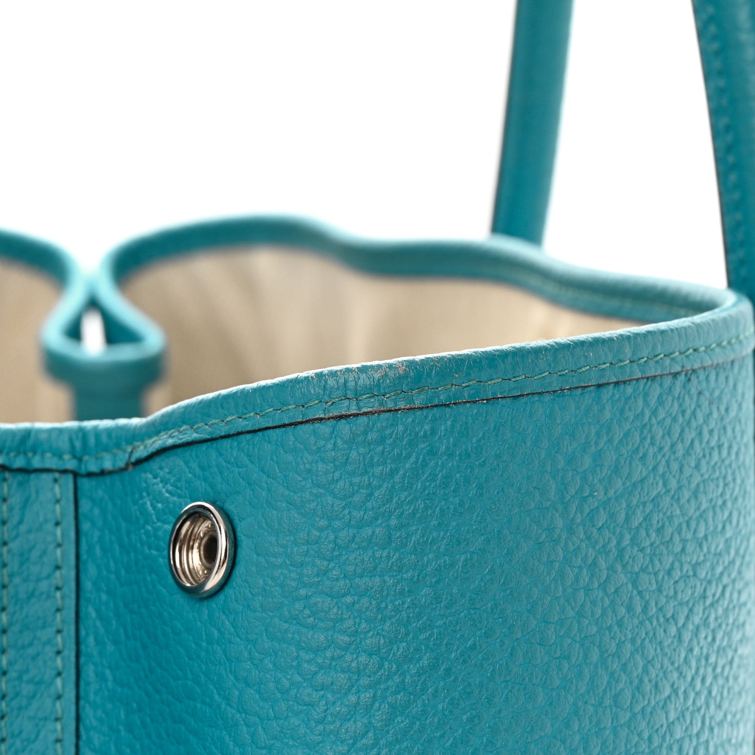 Hermes Vache Country Garden Party 36 MM Turquoise 19 of 21