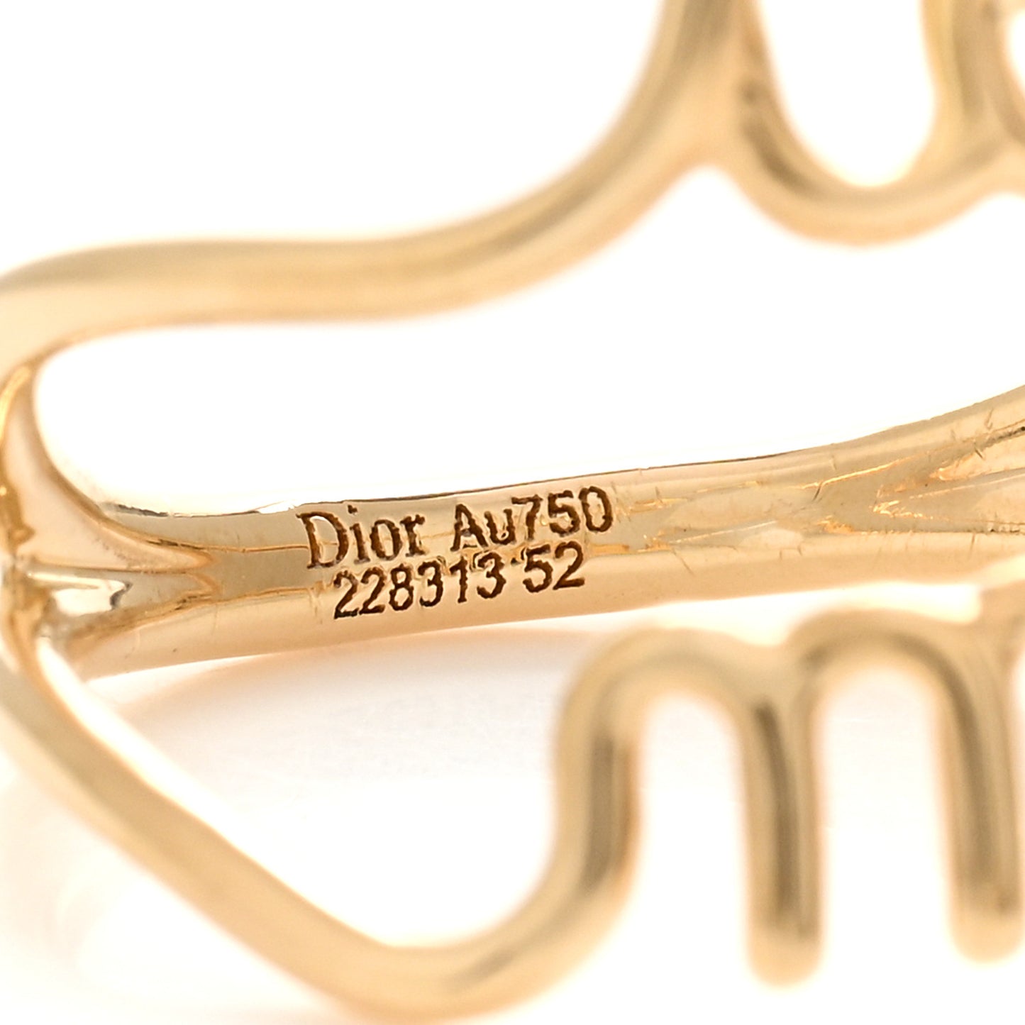 18K Yellow Gold Diamond Toi Moi Ring 52 6