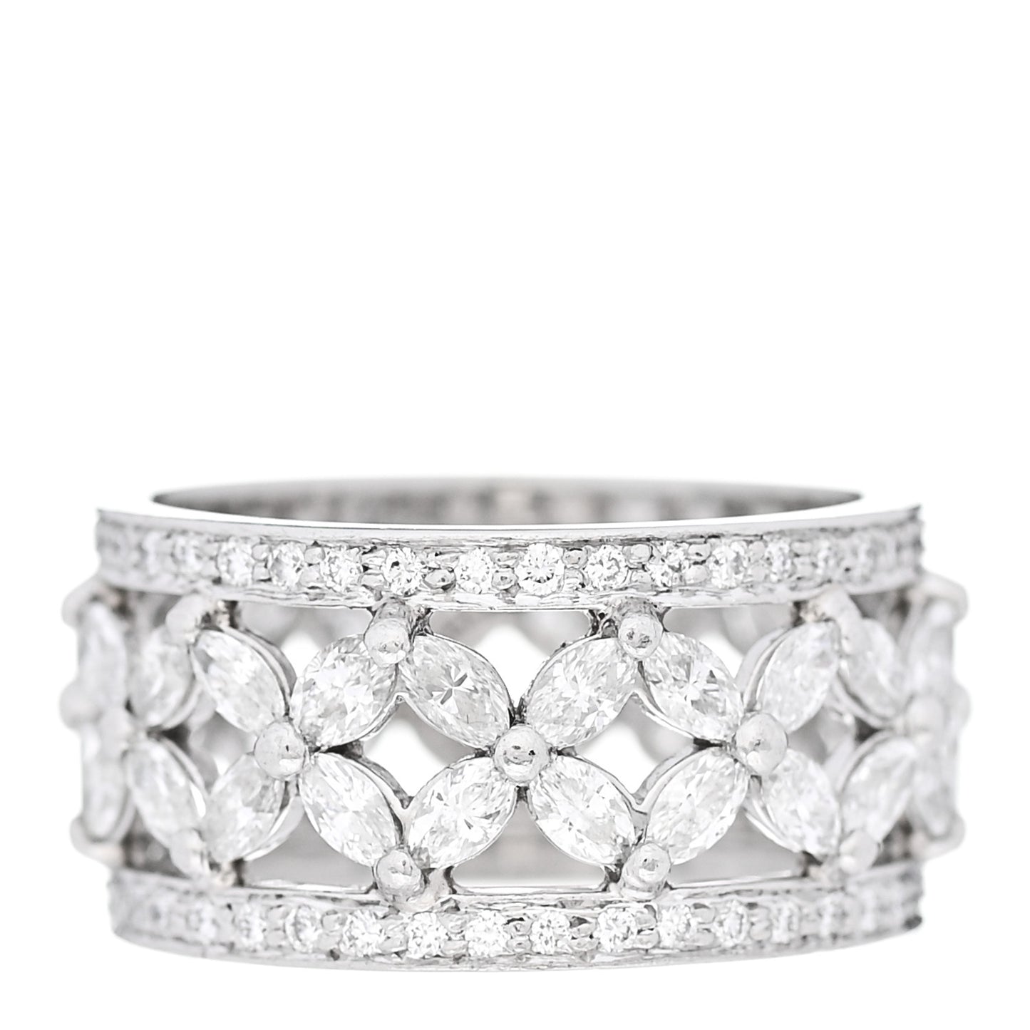 Platinum Diamond Victoria Band Ring 50 5.25