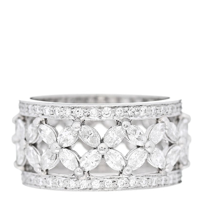 Tiffany Platinum Diamond Victoria Band Ring 50 5.25 1 of 5
