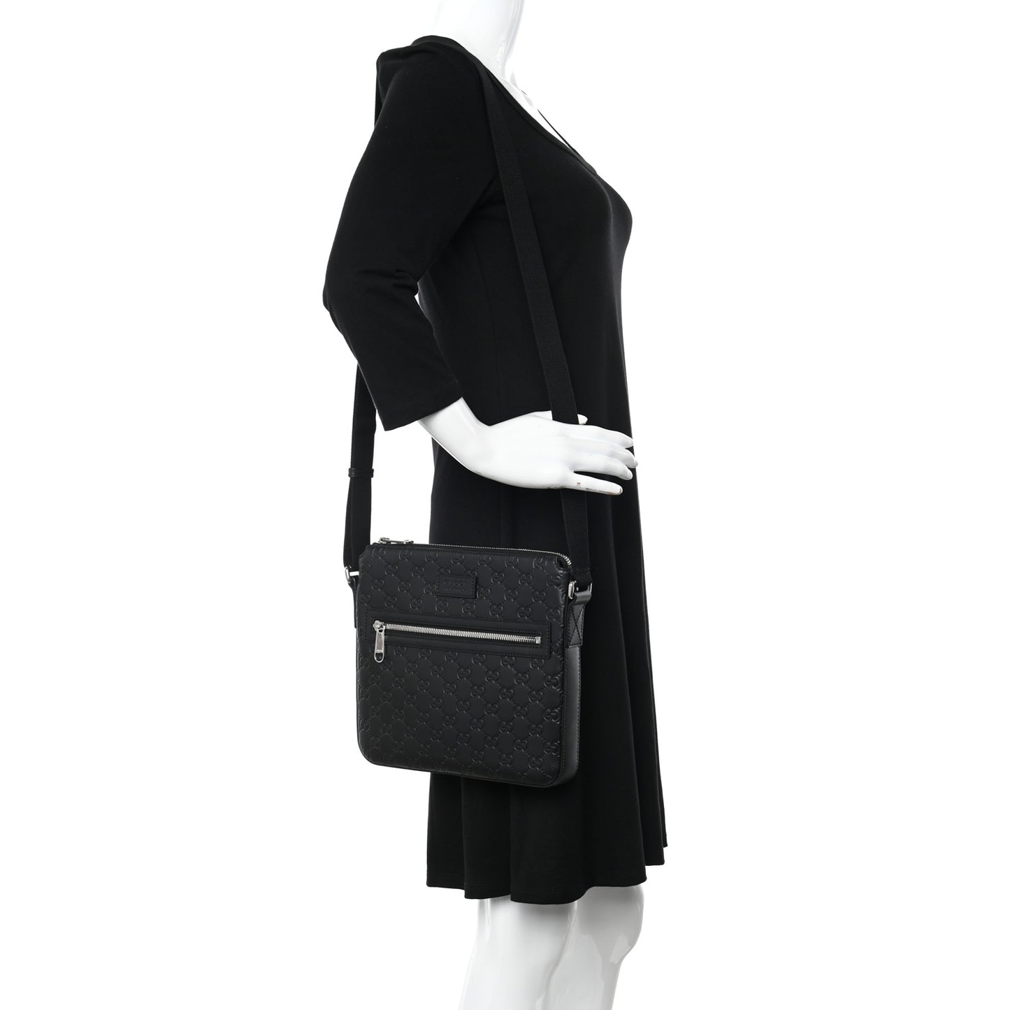 Guccissima Signature Small Messenger Bag Black