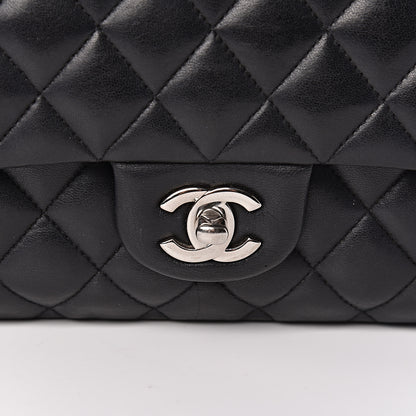 Chanel Lambskin Quilted Medium Double Flap Black 17 of 18