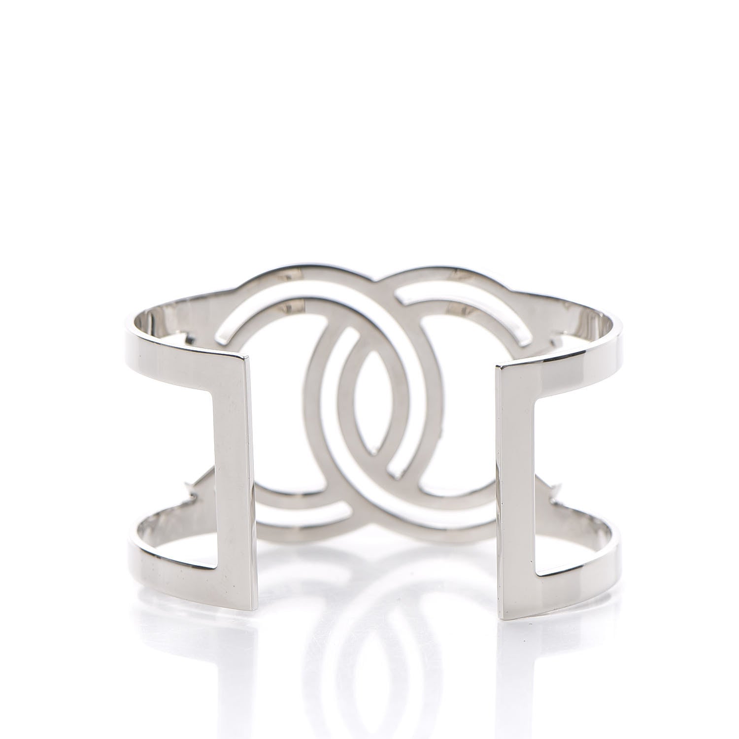Chanel Crystal CC Cuff Silver 3 of 5