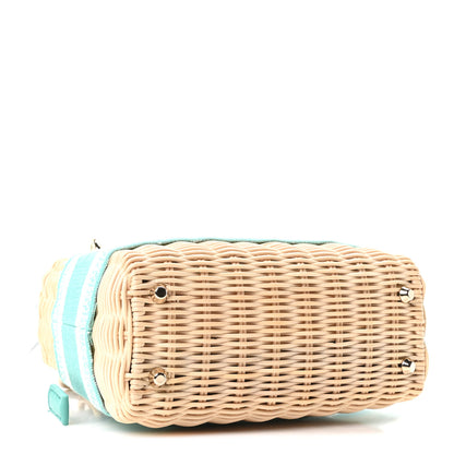 Christian Dior Wicker Oblique Mini Lady Dior Bag Aquamarina 4 of 9