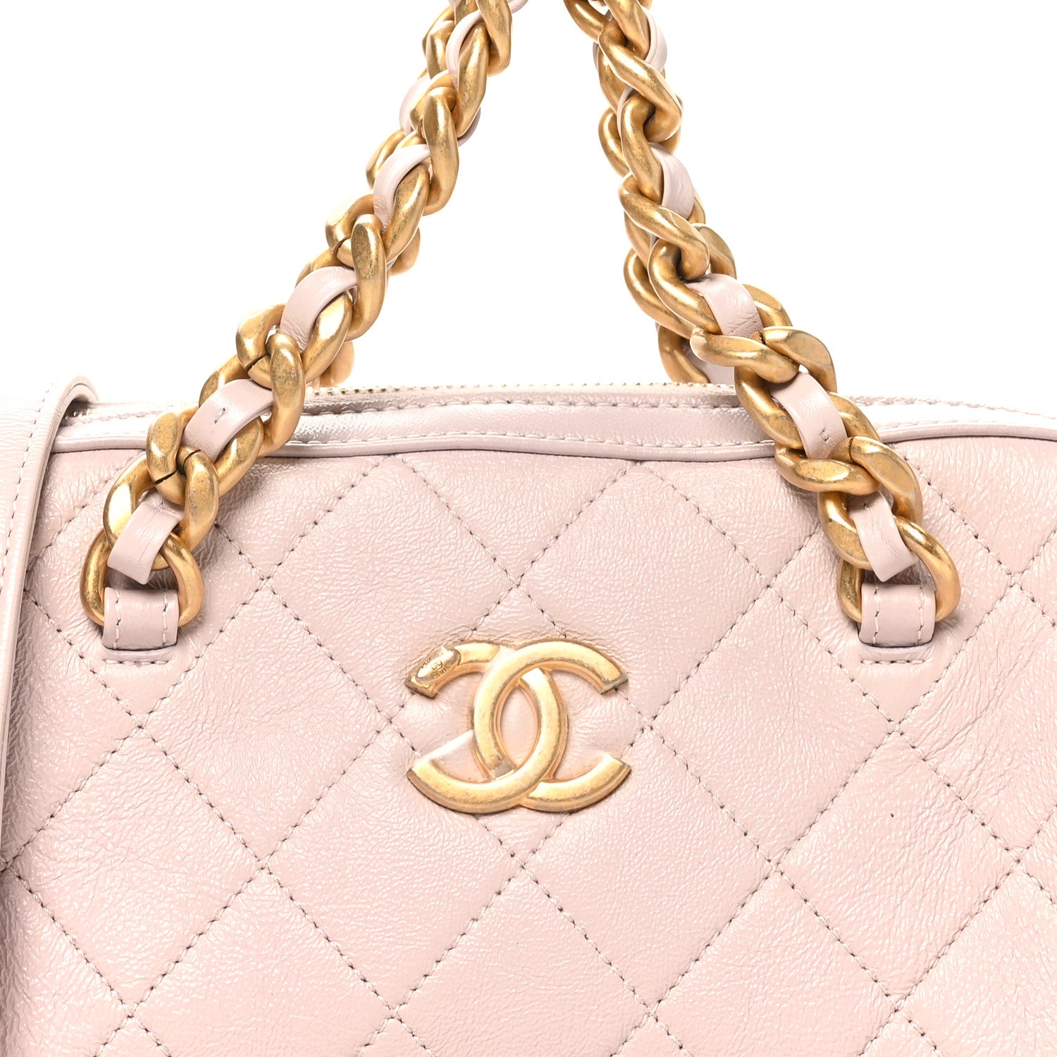 Chanel Caviar Quilted Small Fashion Therapy Bowling Bag Lilac