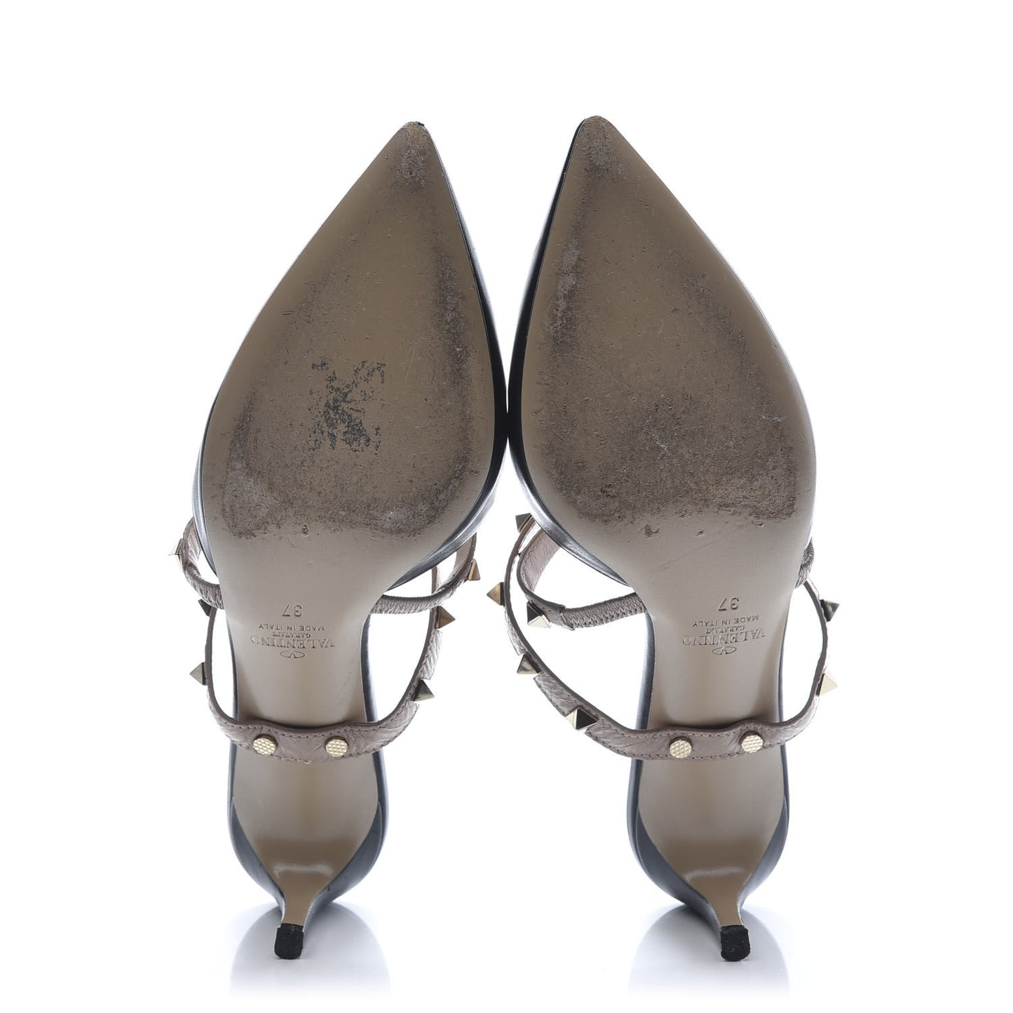 Nappa Rockstud Criss Cross 55mm Mules 37 Black Poudre