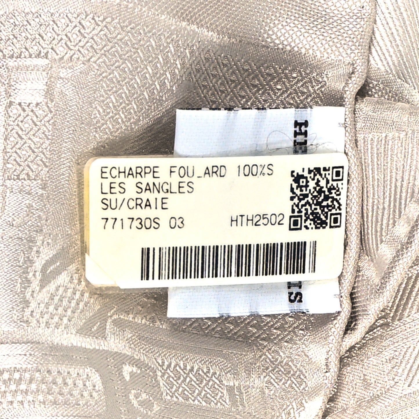 Silk Les Sangles Echarpe Shawl Craie