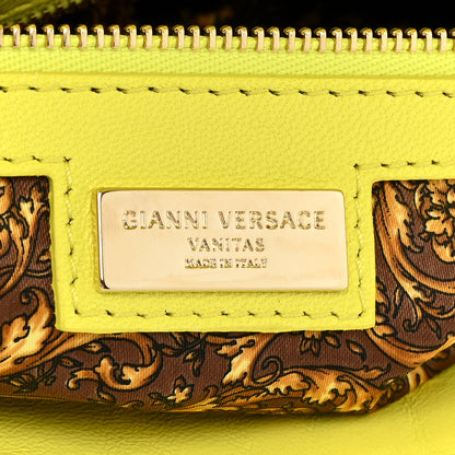 Versace Barocco Quilted Nappa Altea Vanitas Satchel Yellow 6 of 12