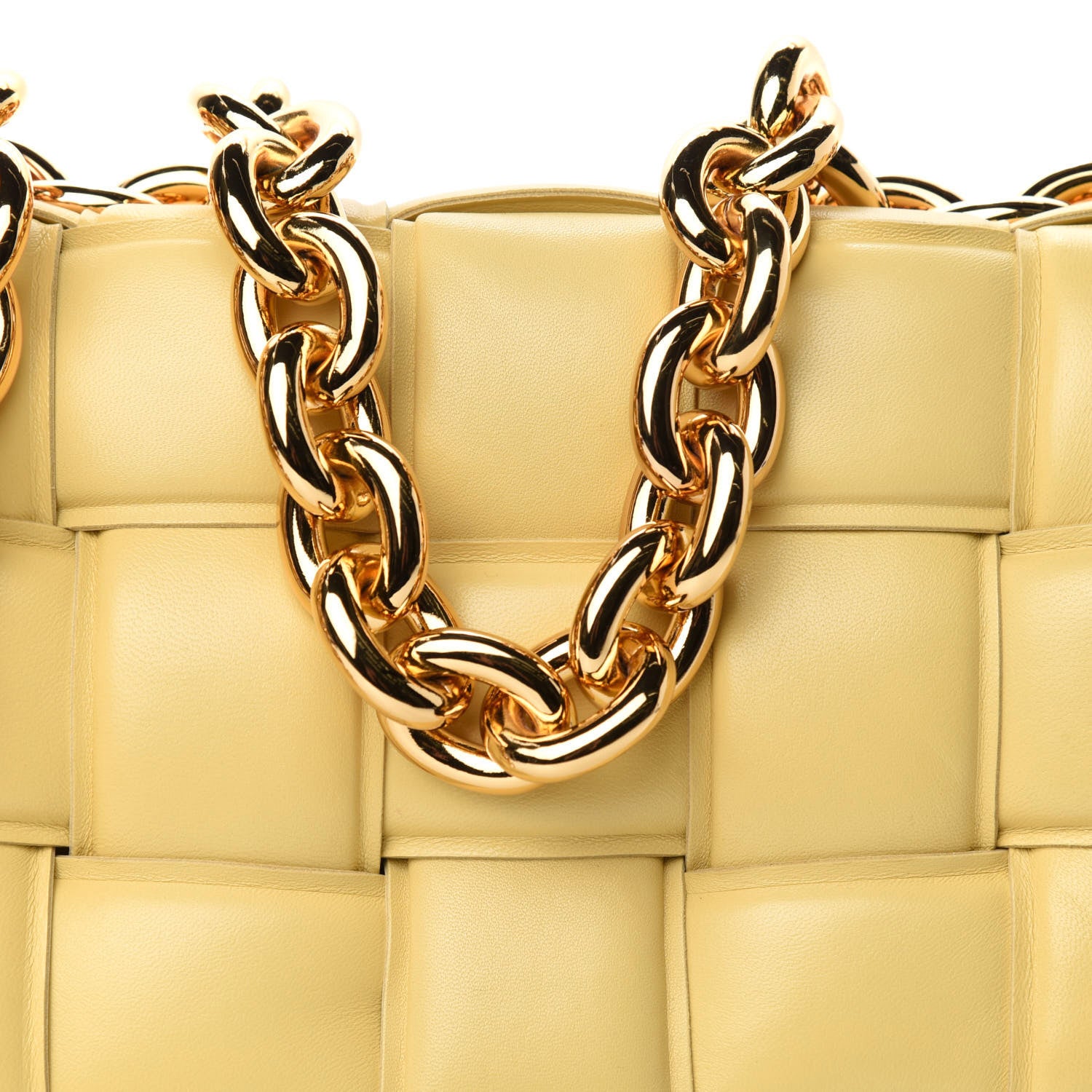 Bottega Veneta Lambskin Maxi Intreccio Padded Chain Cassette Crossbody Bag Butter 11 of 11