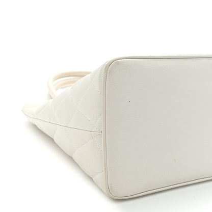 Chanel Caviar Quilted Medallion Tote White 10 of 12