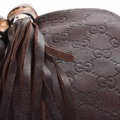 Gucci Guccissima Medium Indy Top Handle Hobo Dark Brown 10 of 13