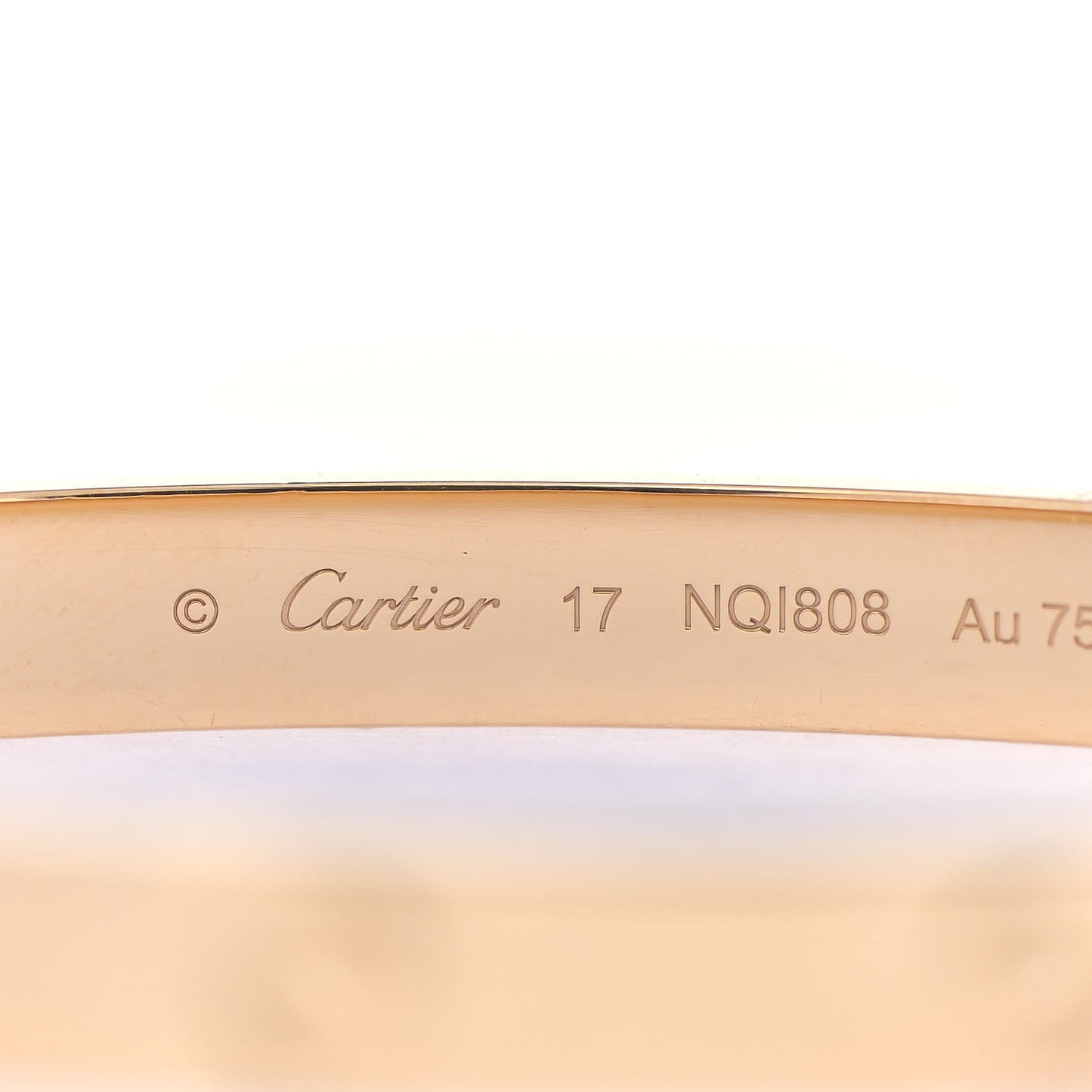 18K Yellow Gold LOVE Bracelet 17