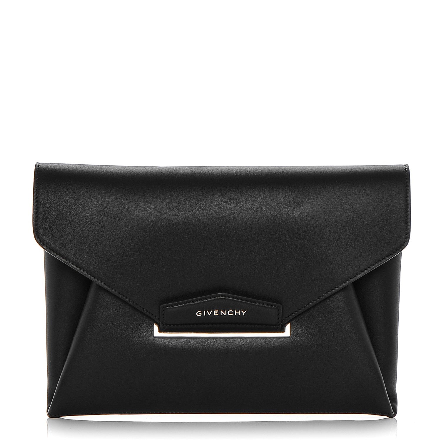 Givenchy Calfskin Medium Antigona Envelope Clutch Black 1 of 6