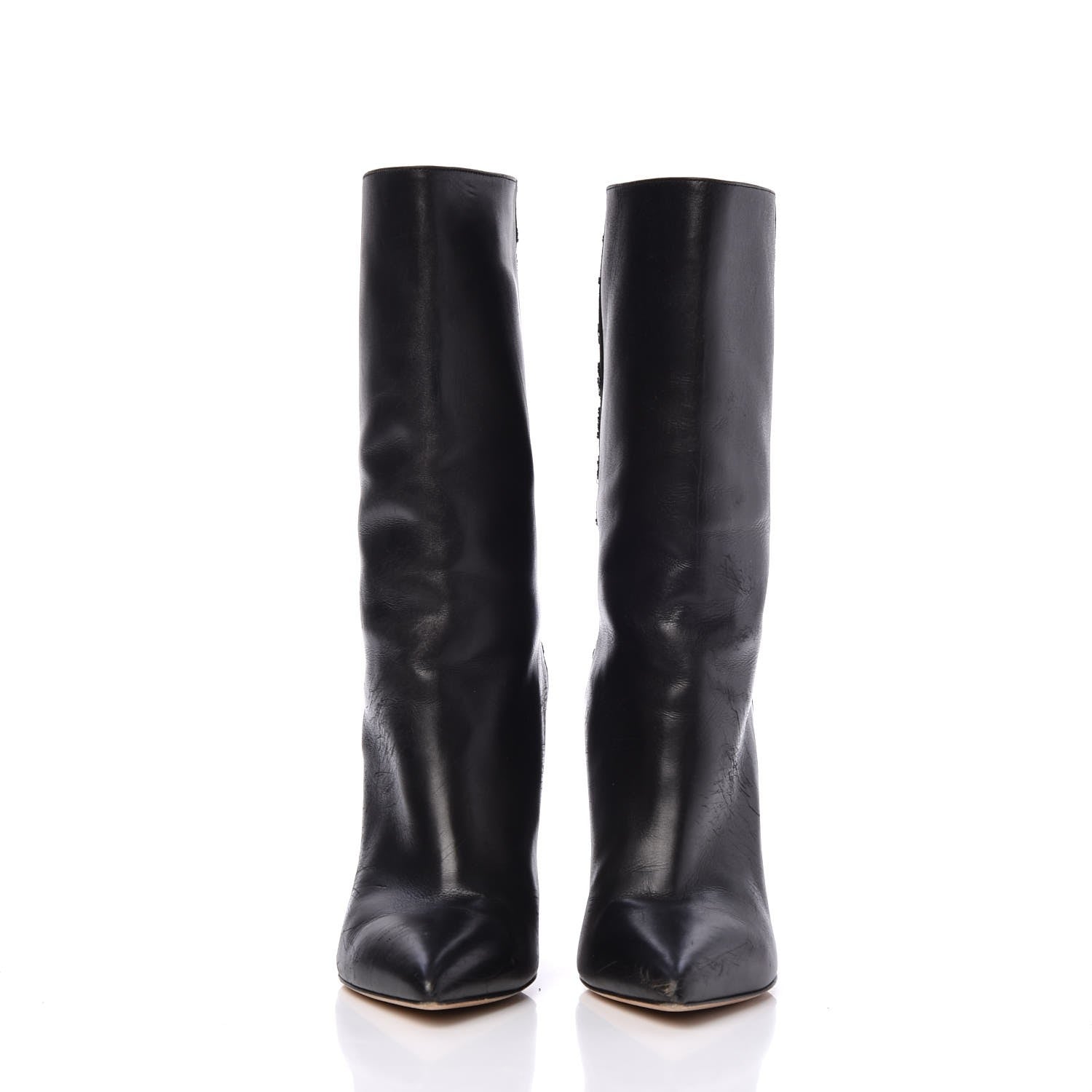 Valentino Garavani Nappa Suede Beaded Boots 38 Black 2 of 16
