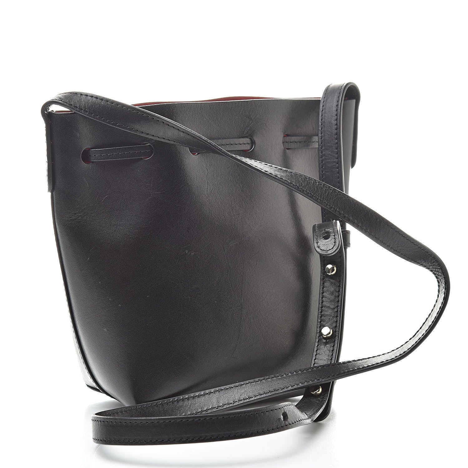 Mansur Gavriel Calfskin Mini Mini Bucket Bag Black Flamma 3 of 16