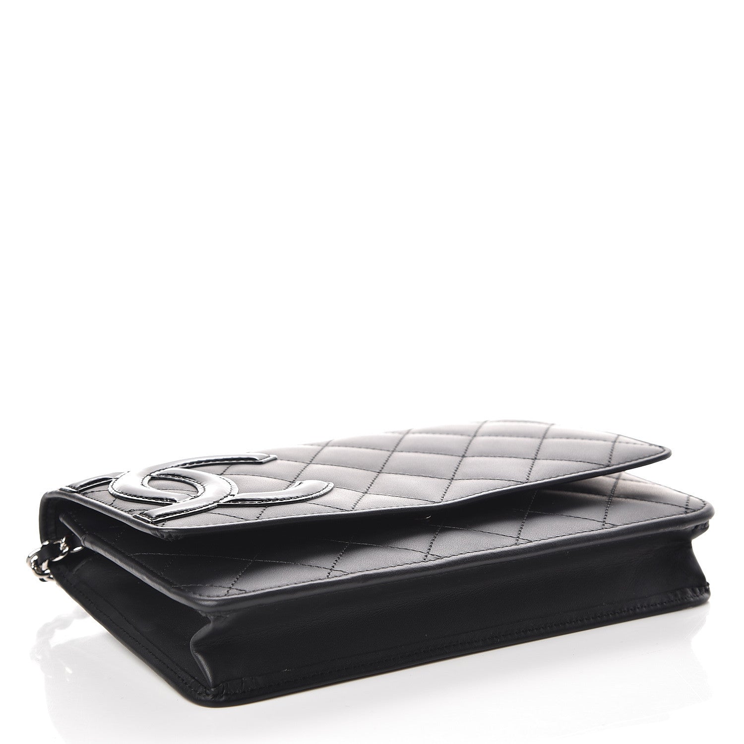 Chanel Calfskin Quilted Cambon Wallet On Chain WOC Black 4 of 13