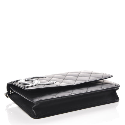 Chanel Calfskin Quilted Cambon Wallet On Chain WOC Black 4 of 13