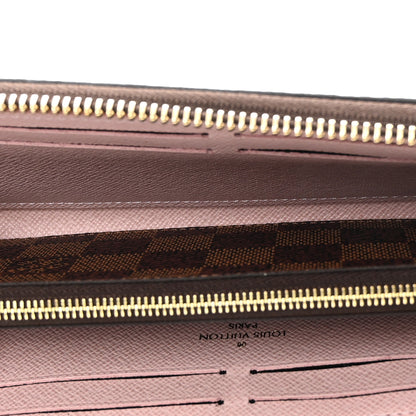 Louis Vuitton Damier Ebene Clemence Wallet Rose Ballerine 5 of 9