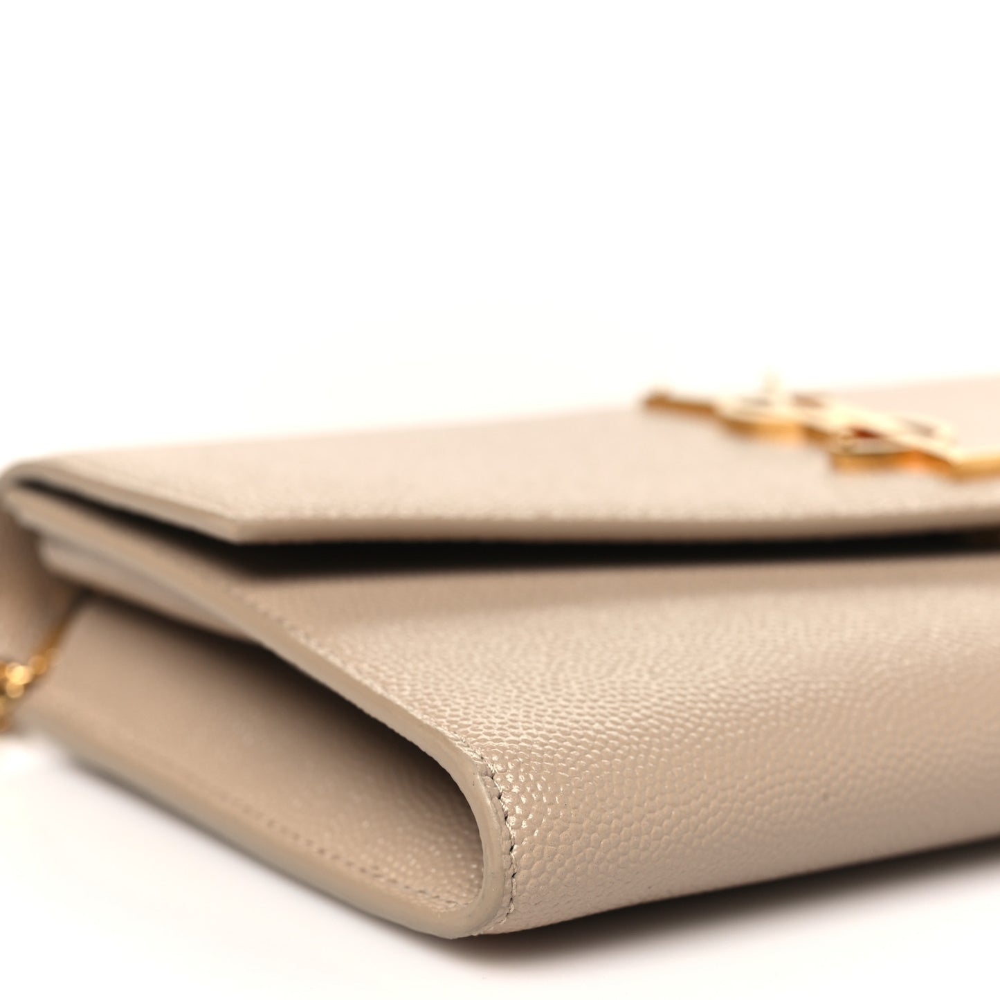 Grain De Poudre Monogram Uptown Chain Wallet Dark Beige