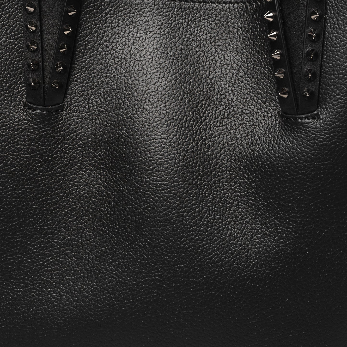 Calfskin Empire Spikes Small East West Cabata Tote Black