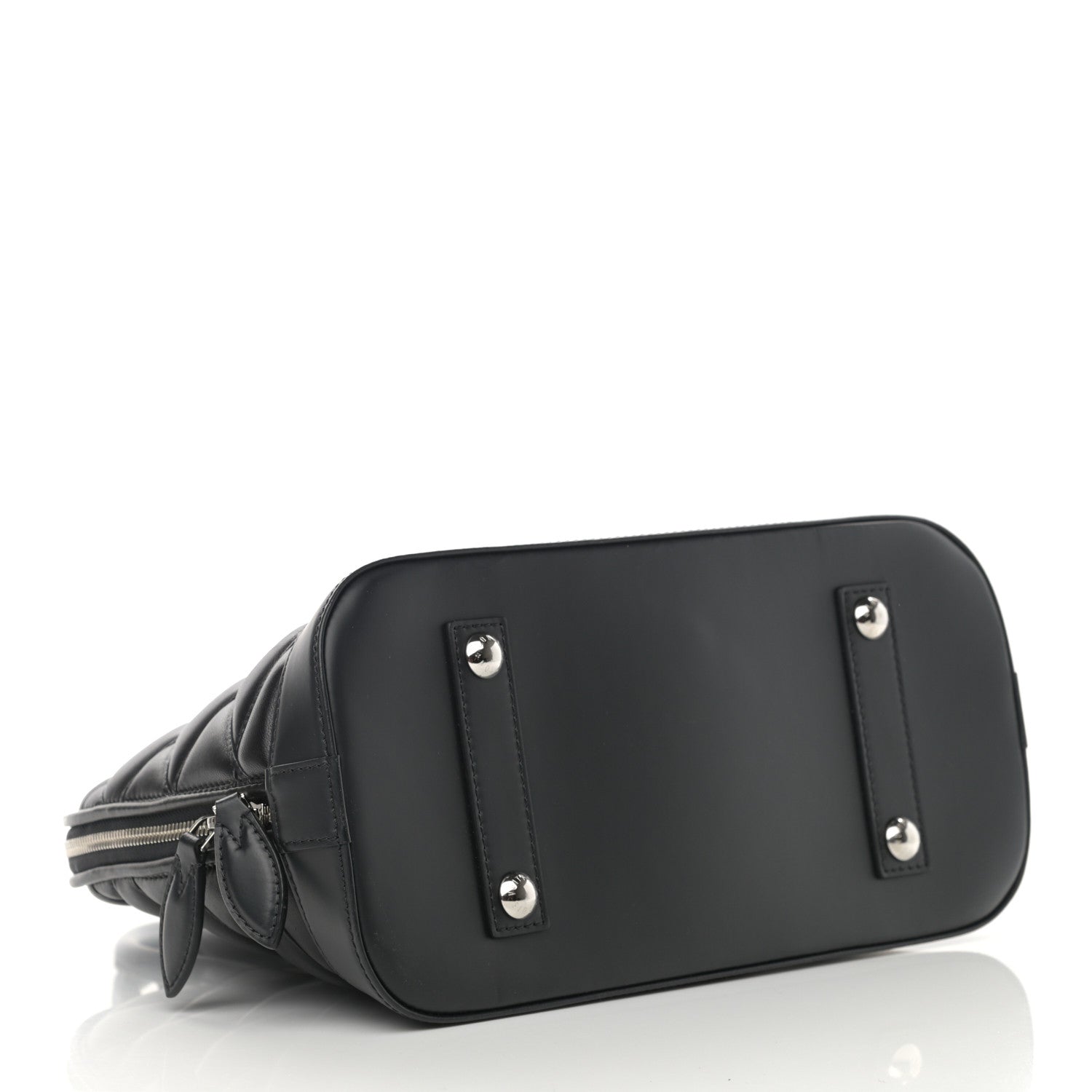 Louis Vuitton Lambskin Studded Malletage Alma PM Black 2 of 11