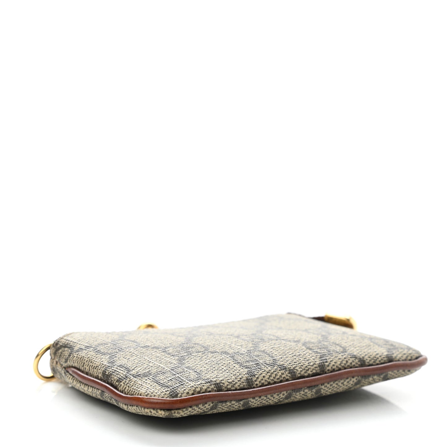 GG Supreme Monogram Key Case Beige Ebony Cuir