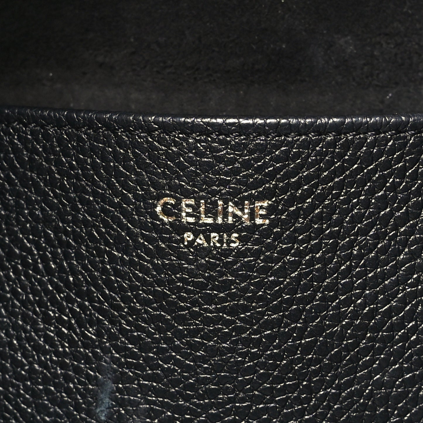 Grained Calfskin Triomphe Medium Cabas Anais Black