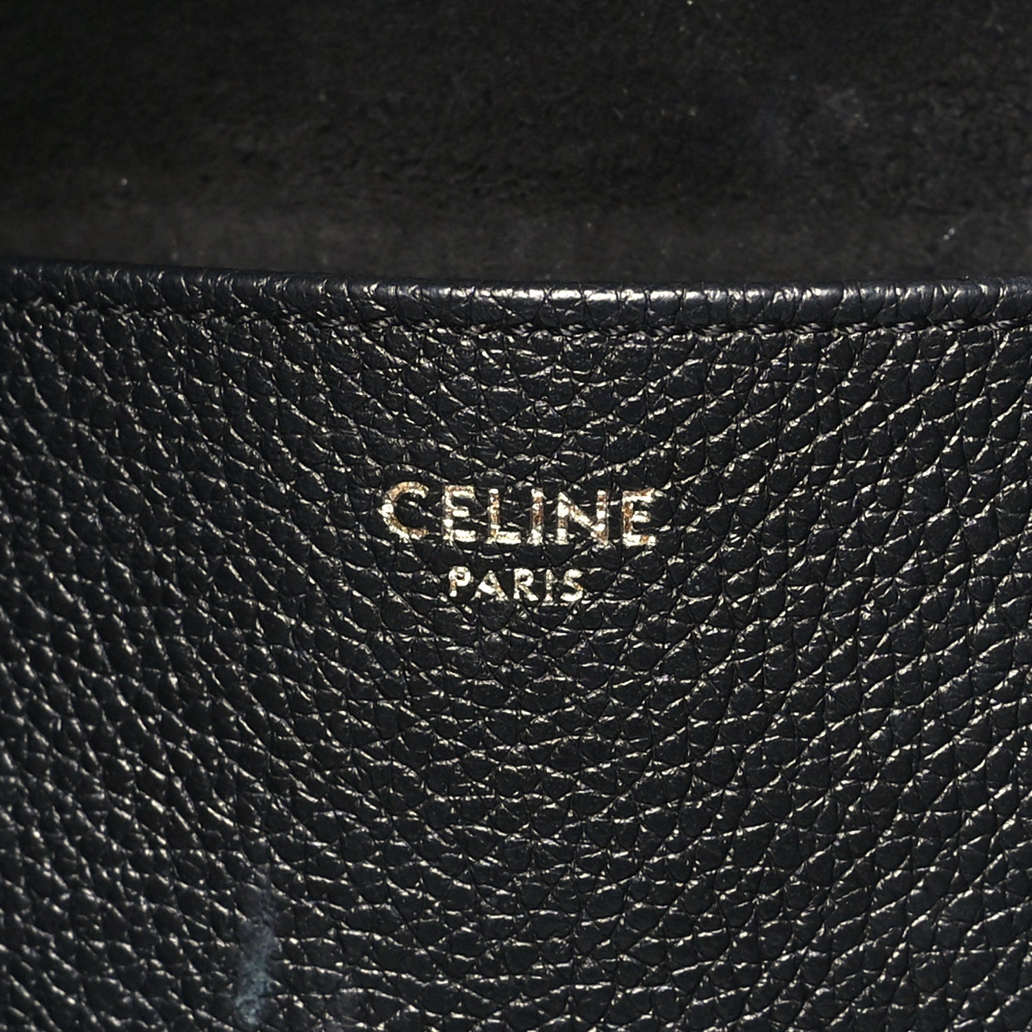 Celine Grained Calfskin Triomphe Medium Cabas Anais Black 5 of 8