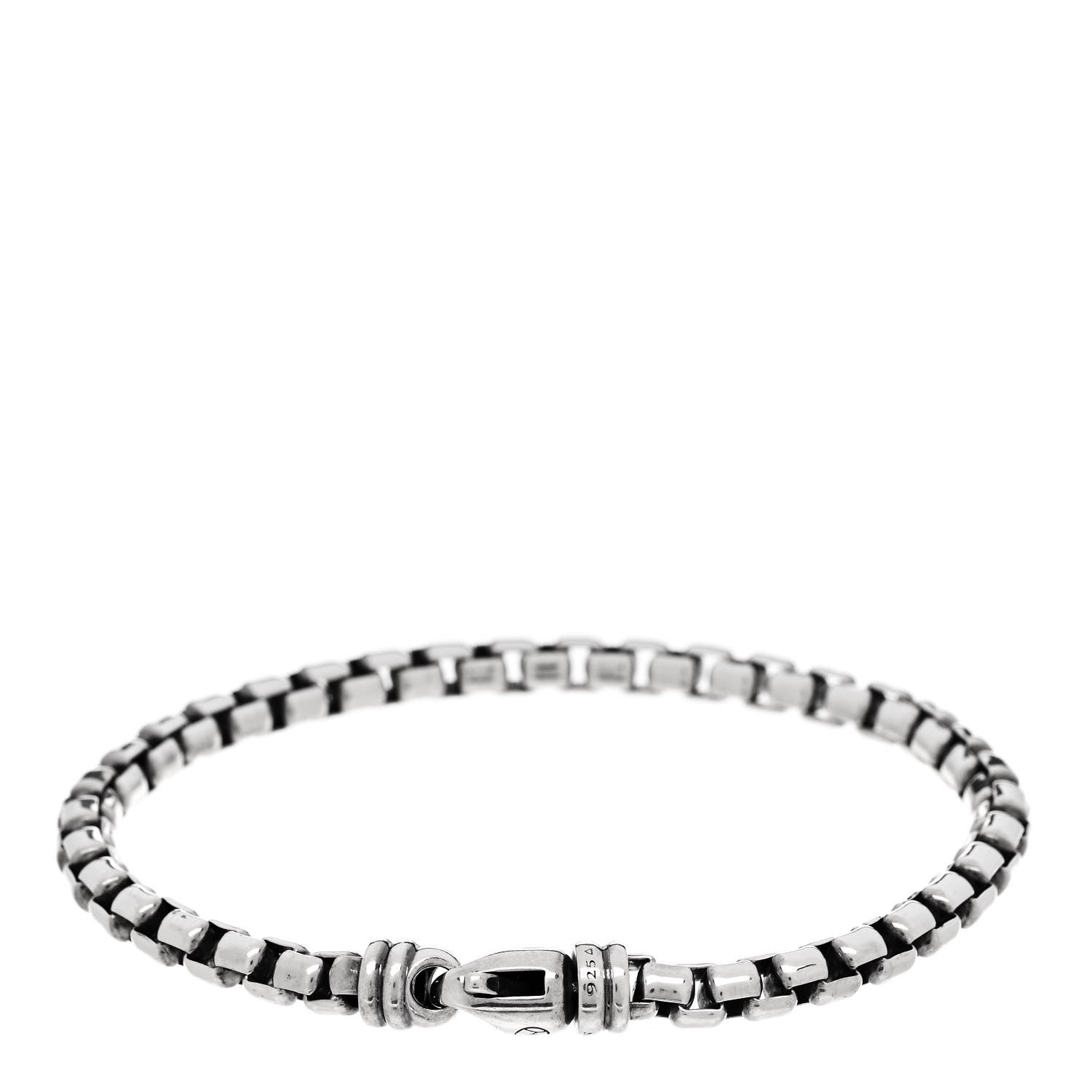 David Yurman Sterling Silver 5mm Box Chain Bracelet 2 of 5
