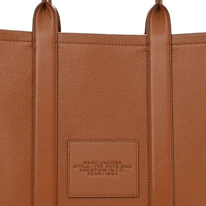 Marc Jacobs Grained Calfskin Large The Leather Work Tote Bag Argan Oil 9 of 12
