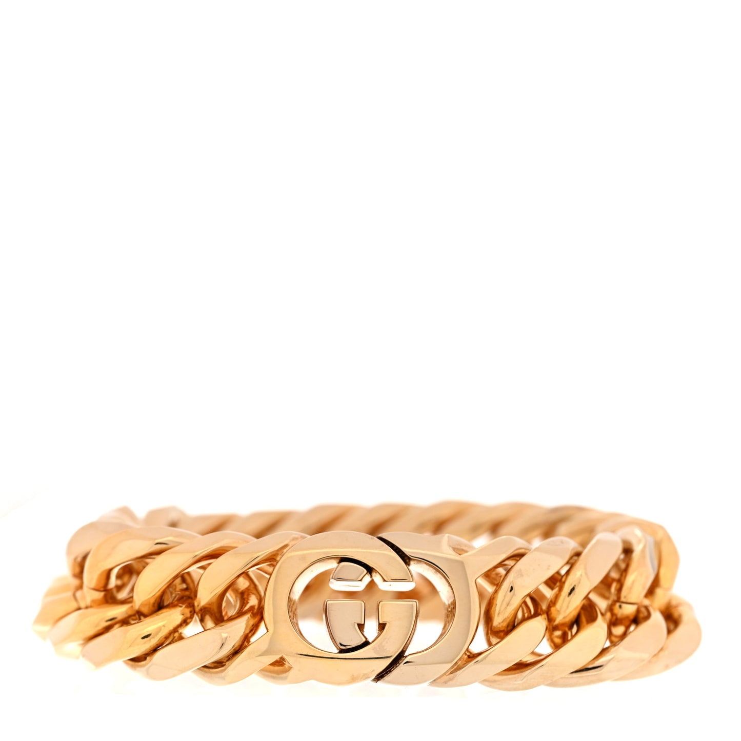 Metal 19MM Interlocking G Chain Bracelet M Gold