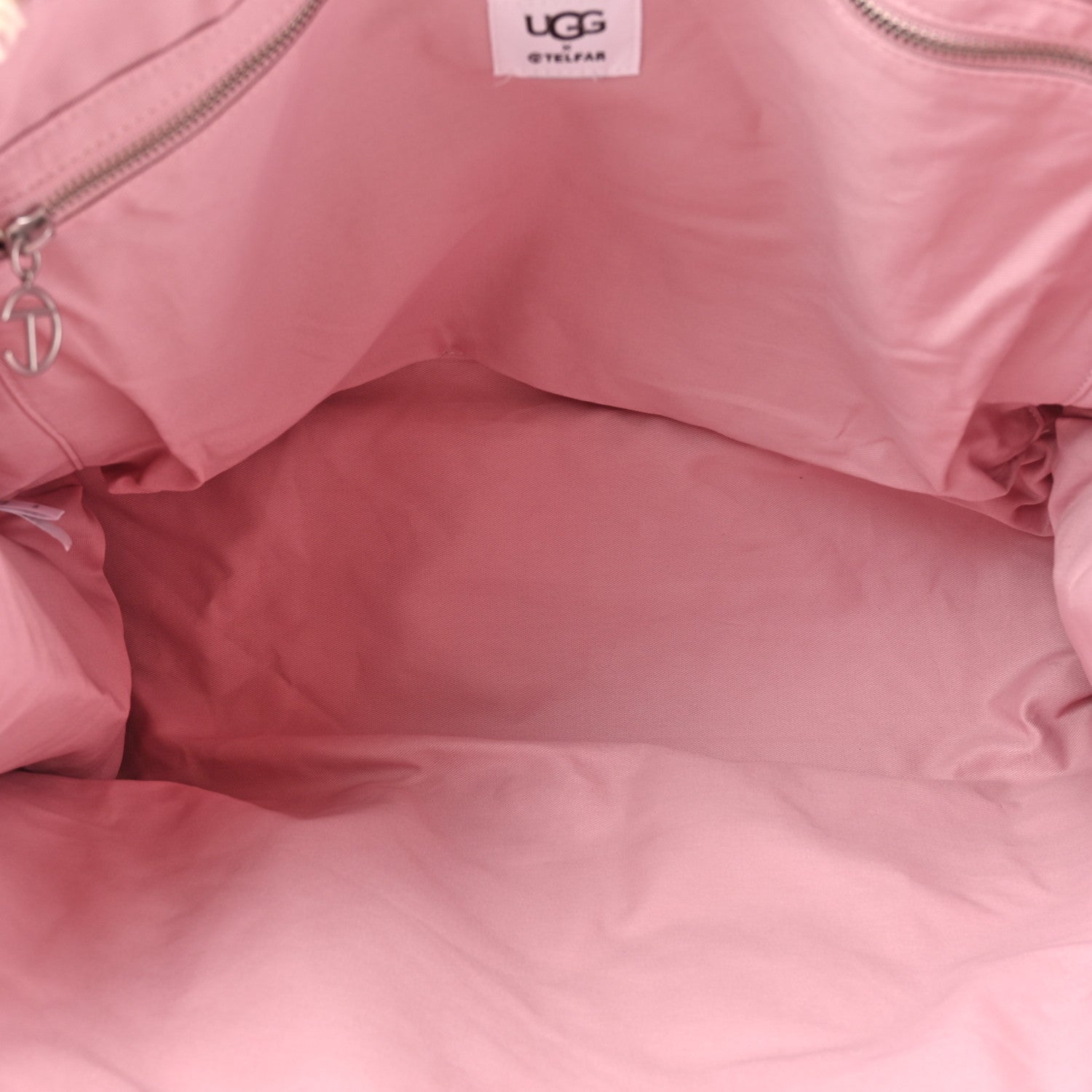 Telfar X UGG Suede Shearling Large Shopping Bag Pink 5 of 10