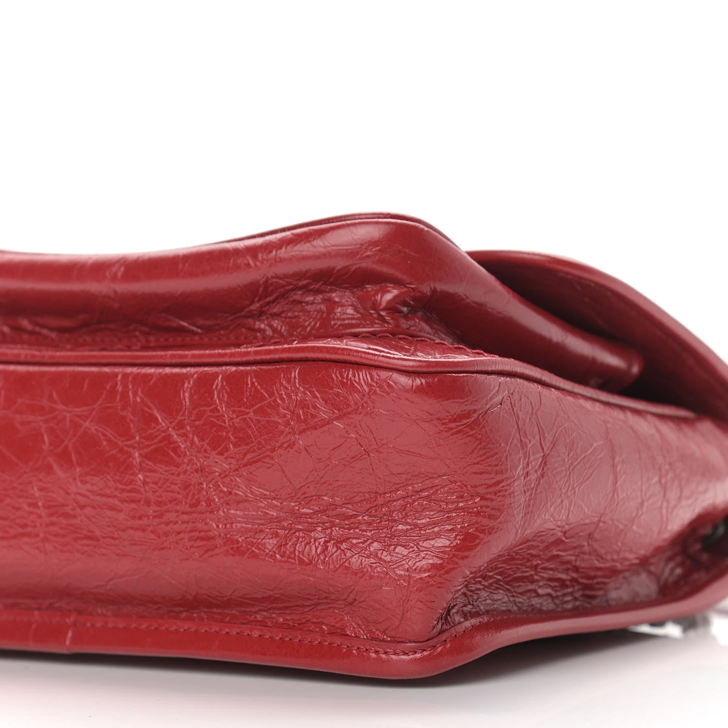 Saint Laurent Crinkled Calfskin Matelasse Monogram Baby Niki Chain Satchel Rouge Eros 11 of 11