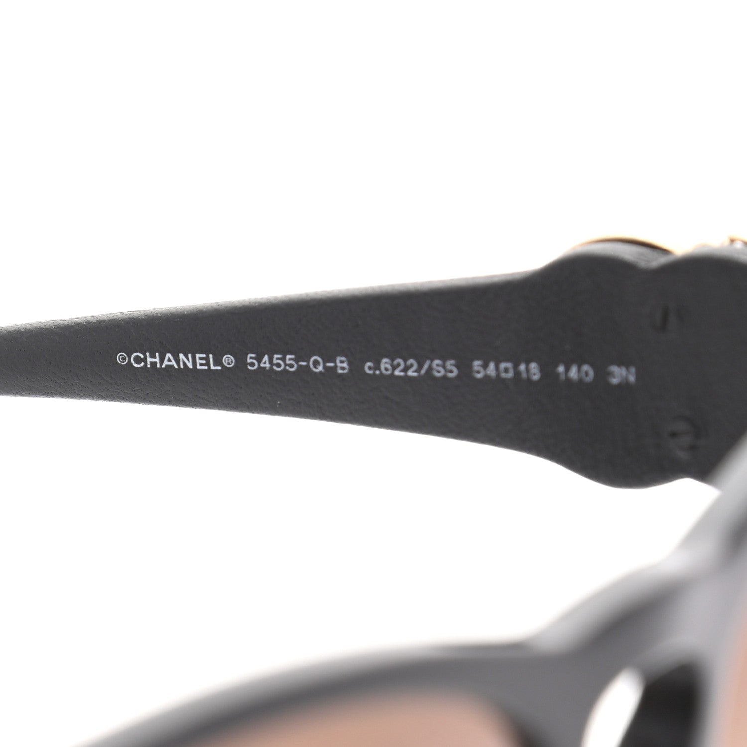 Chanel Crystal Lambskin CC Sunglasses 5455-Q-B Black 6 of 7