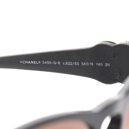 Chanel Crystal Lambskin CC Sunglasses 5455-Q-B Black 6 of 7